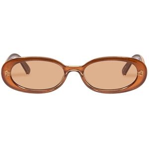Le Specs Outta Love Oval Sunglasses in Caramel